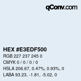 Color code: HEX #E3EDF500 | qconv.com