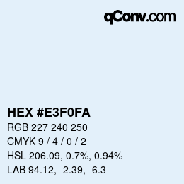 Color code: HEX #E3F0FA | qconv.com
