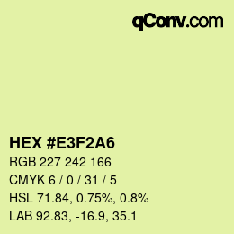 カラーコード: HEX #E3F2A6 | qconv.com