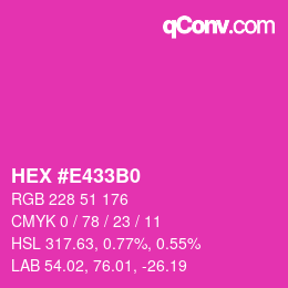 Color code: HEX #E433B0 | qconv.com