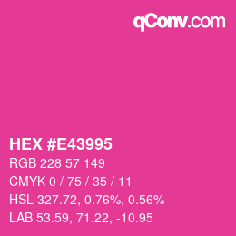 Color code: HEX #E43995 | qconv.com