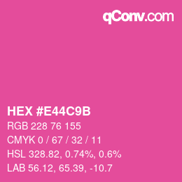 颜色代码: HEX #E44C9B | qconv.com