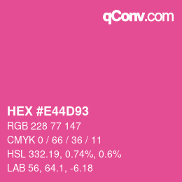 颜色代码: HEX #E44D93 | qconv.com