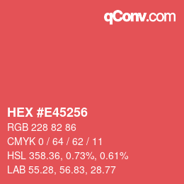 Color code: HEX #E45256 | qconv.com