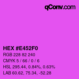 Color code: HEX #E452F0 | qconv.com