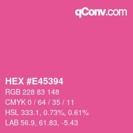 Color code: HEX #E45394 | qconv.com