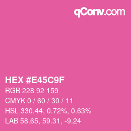 Color code: HEX #E45C9F | qconv.com