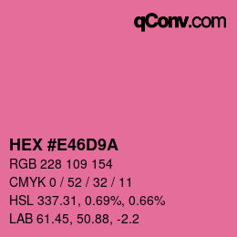 Color code: HEX #E46D9A | qconv.com