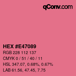 Color code: HEX #E47089 | qconv.com