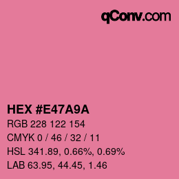 Color code: HEX #E47A9A | qconv.com