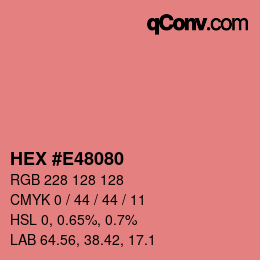 Color code: HEX #E48080 | qconv.com