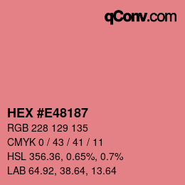 カラーコード: HEX #E48187 | qconv.com