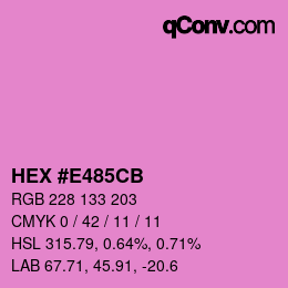 Color code: HEX #E485CB | qconv.com