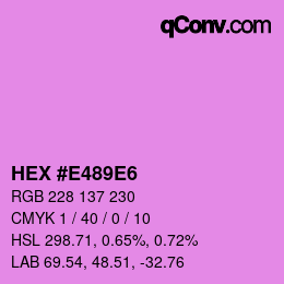 Código de color: HEX #E489E6 | qconv.com