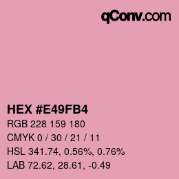 Color code: HEX #E49FB4 | qconv.com