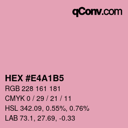 颜色代码: HEX #E4A1B5 | qconv.com
