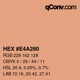 Color code: HEX #E4A280 | qconv.com