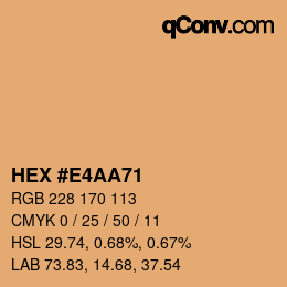 Color code: HEX #E4AA71 | qconv.com
