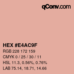 Código de color: HEX #E4AC9F | qconv.com