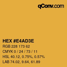 Color code: HEX #E4AD3E | qconv.com