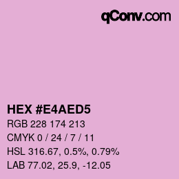 Color code: HEX #E4AED5 | qconv.com