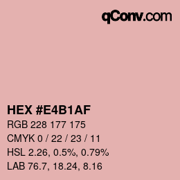 Color code: HEX #E4B1AF | qconv.com