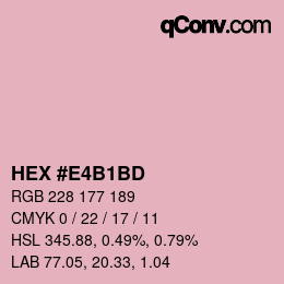 カラーコード: HEX #E4B1BD | qconv.com