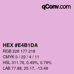 カラーコード: HEX #E4B1DA | qconv.com