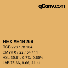 Color code: HEX #E4B268 | qconv.com