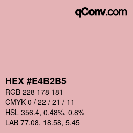 カラーコード: HEX #E4B2B5 | qconv.com