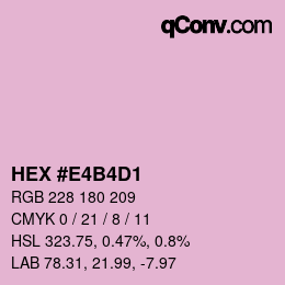 颜色代码: HEX #E4B4D1 | qconv.com