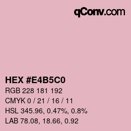 カラーコード: HEX #E4B5C0 | qconv.com
