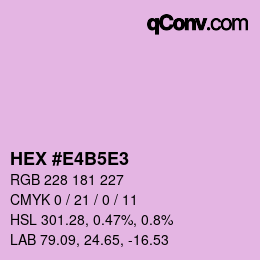 Color code: HEX #E4B5E3 | qconv.com