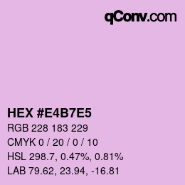 カラーコード: HEX #E4B7E5 | qconv.com
