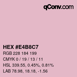 Color code: HEX #E4B8C7 | qconv.com