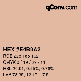 Color code: HEX #E4B9A2 | qconv.com