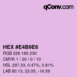 Color code: HEX #E4B9E6 | qconv.com