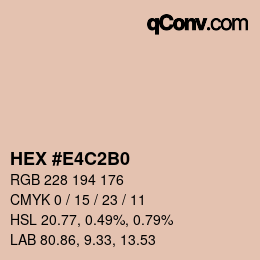 カラーコード: HEX #E4C2B0 | qconv.com