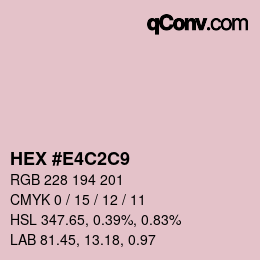 Color code: HEX #E4C2C9 | qconv.com