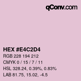 カラーコード: HEX #E4C2D4 | qconv.com