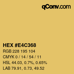カラーコード: HEX #E4C368 | qconv.com