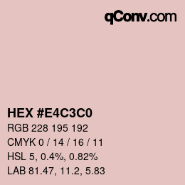 Color code: HEX #E4C3C0 | qconv.com
