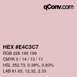 Color code: HEX #E4C3C7 | qconv.com