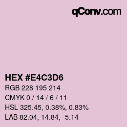 颜色代码: HEX #E4C3D6 | qconv.com