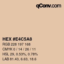 Color code: HEX #E4C5A8 | qconv.com