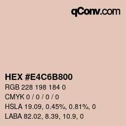Color code: HEX #E4C6B800 | qconv.com
