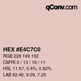 Color code: HEX #E4C7C0 | qconv.com