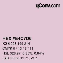 Farbcode: HEX #E4C7D6 | qconv.com