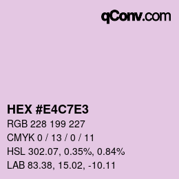 Color code: HEX #E4C7E3 | qconv.com
