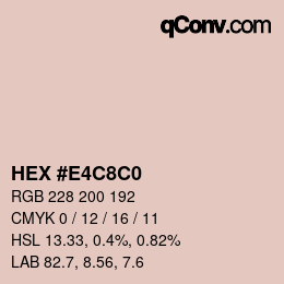 カラーコード: HEX #E4C8C0 | qconv.com